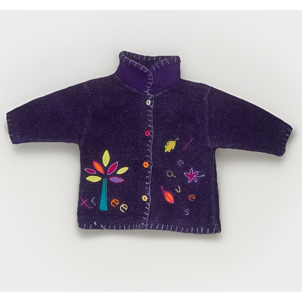 Vintage Small Steps‎ Baby Girl Purple Teddy Jacket 12M